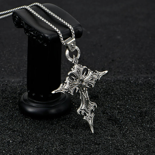 Gothic Cross Skull Necklace TWILRUS