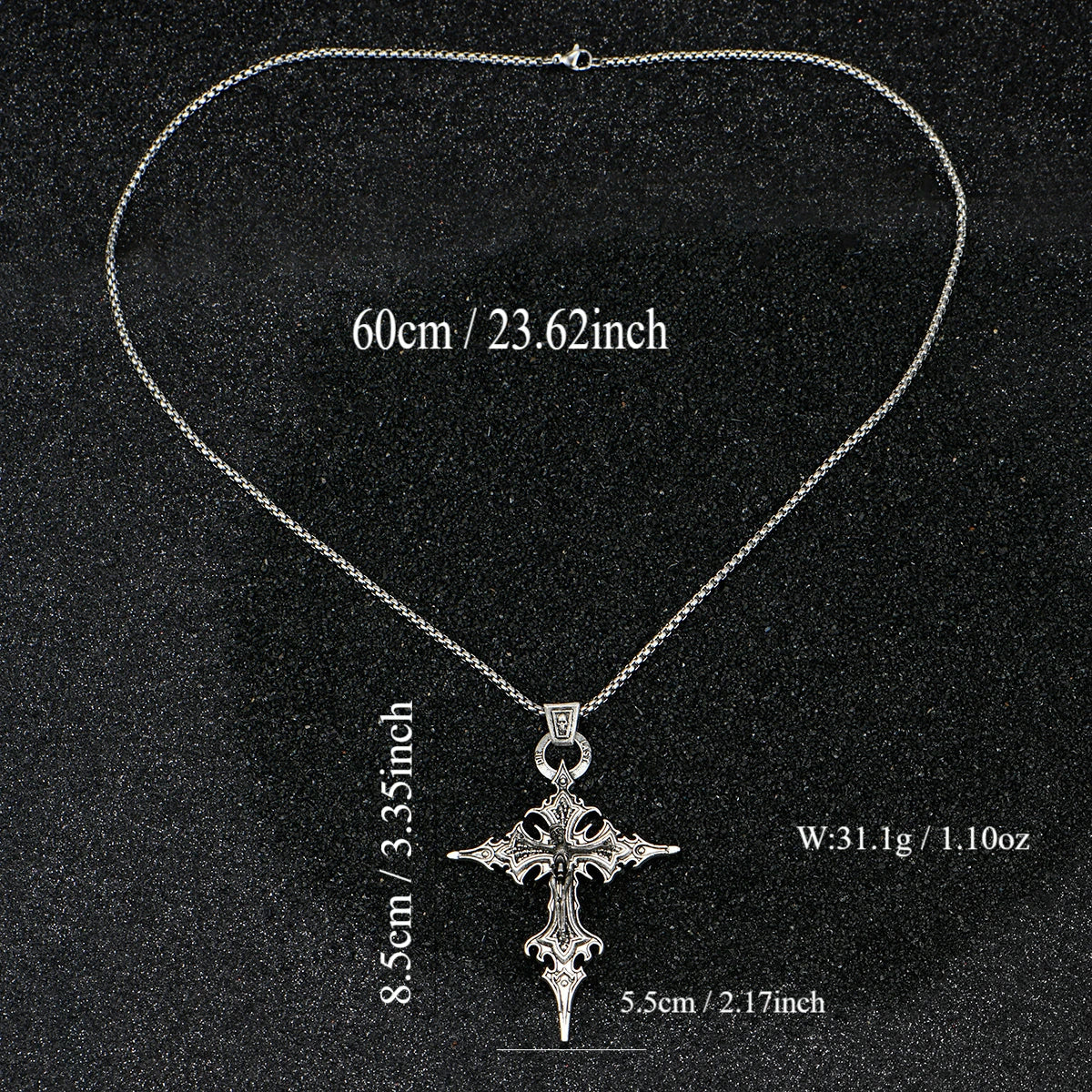 Gothic Cross Skull Necklace TWILRUS