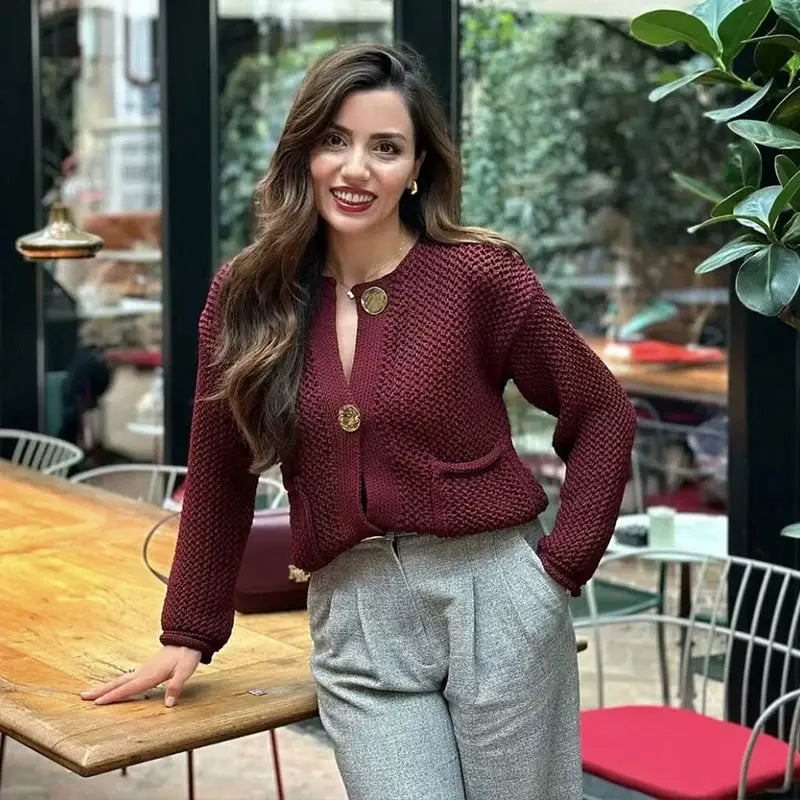 Casual Buttoned Sweater TWILRUS