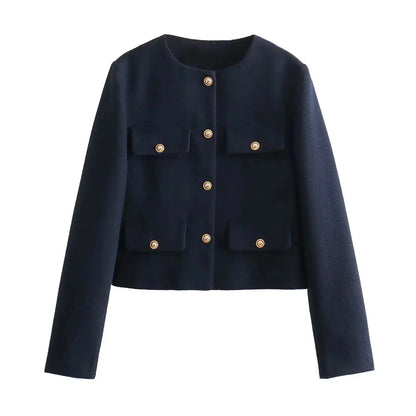 Classic Button Short Coat TWILRUS