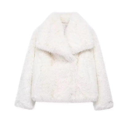 Cropped Faux Fur Coat TWILRUS