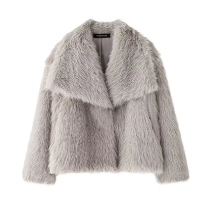 Cropped Faux Fur Coat TWILRUS