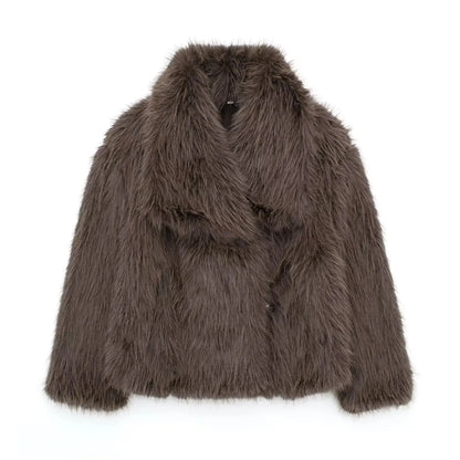 Cropped Faux Fur Coat TWILRUS