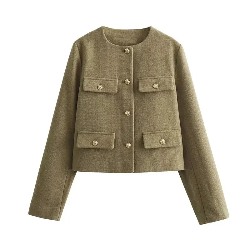Classic Button Short Coat TWILRUS