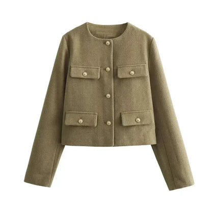 Classic Button Short Coat TWILRUS