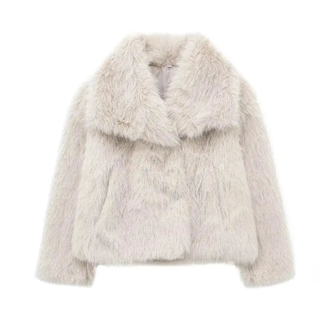 Cropped Faux Fur Coat TWILRUS
