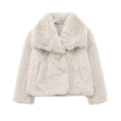 Cropped Faux Fur Coat TWILRUS