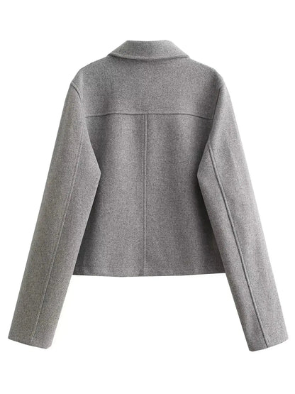 Aviator Wool Cropped Jacket TWILRUS