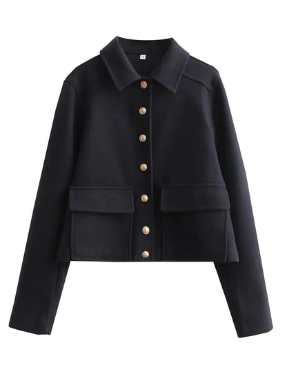 Aviator Wool Cropped Jacket TWILRUS