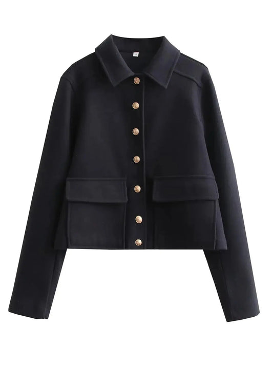 Aviator Wool Cropped Jacket TWILRUS
