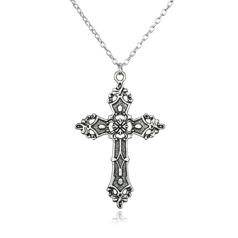 Gothic Cross Pendant Necklace TWILRUS