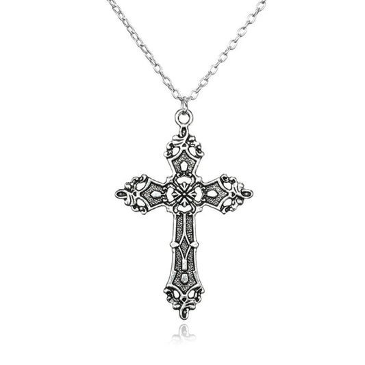 Gothic Cross Pendant Necklace TWILRUS