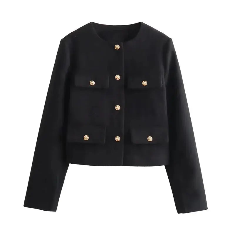 Classic Button Short Coat TWILRUS