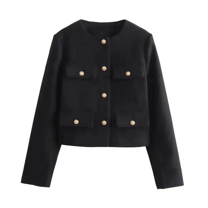 Classic Button Short Coat TWILRUS