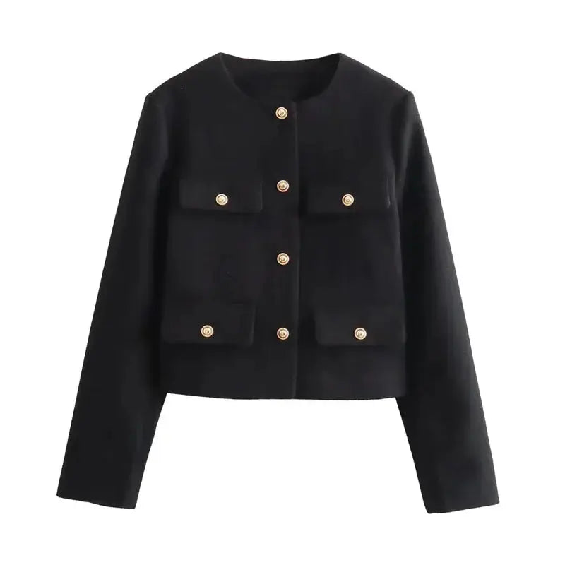 Classic Button Short Coat TWILRUS