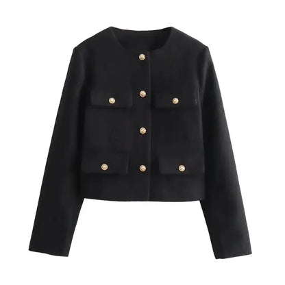 Classic Button Short Coat TWILRUS