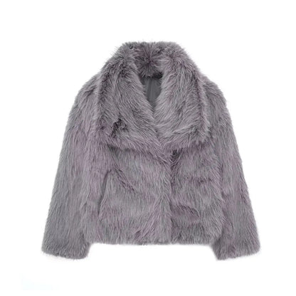 Cropped Faux Fur Coat TWILRUS