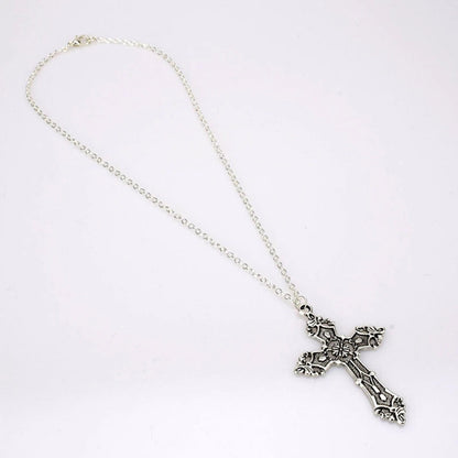 Gothic Cross Pendant Necklace TWILRUS
