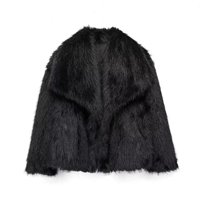 Cropped Faux Fur Coat TWILRUS