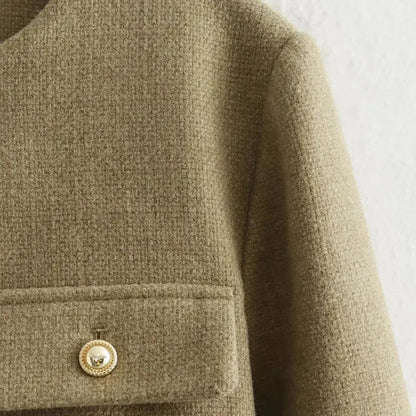 Classic Button Short Coat TWILRUS