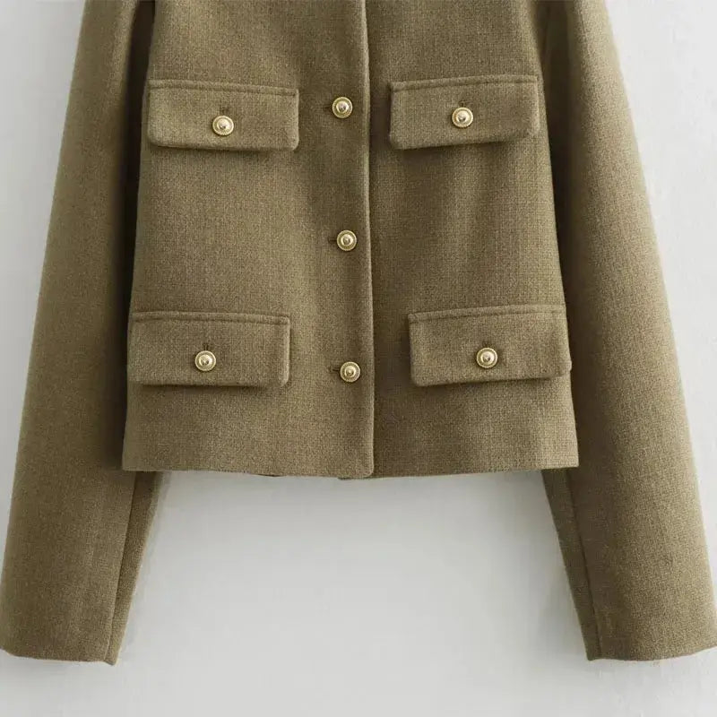 Classic Button Short Coat TWILRUS